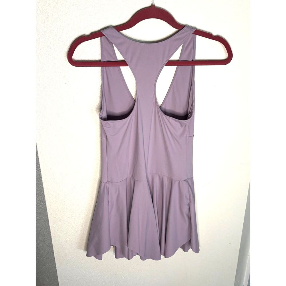 Purple One Piece Tennis Dress Skirt Racerback Pocket Shorts Small S Pickleball - Picture 2 of 4